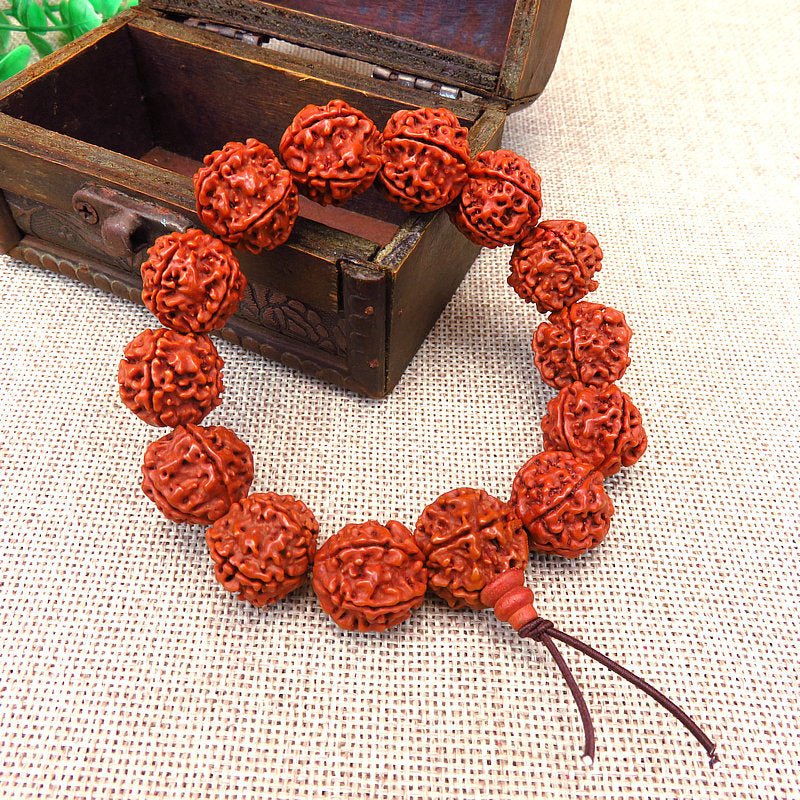 Women's & Men's Nepal Five Faces Pipal Tree Seed Buddha Beads Scenic Spot Bracelet