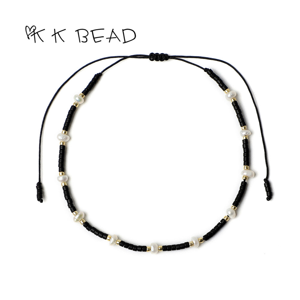 Women's Bead Hand-woven Freshwater Pearl Bohemian Beads Bracelets