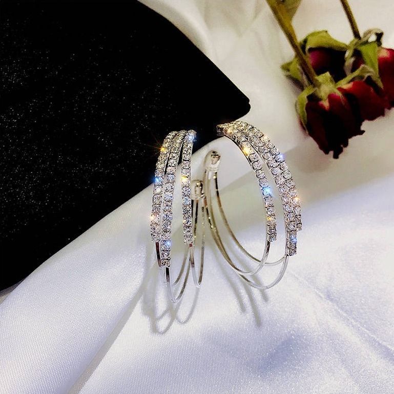 Tassel Female Temperamental Long Eardrops Face Rings