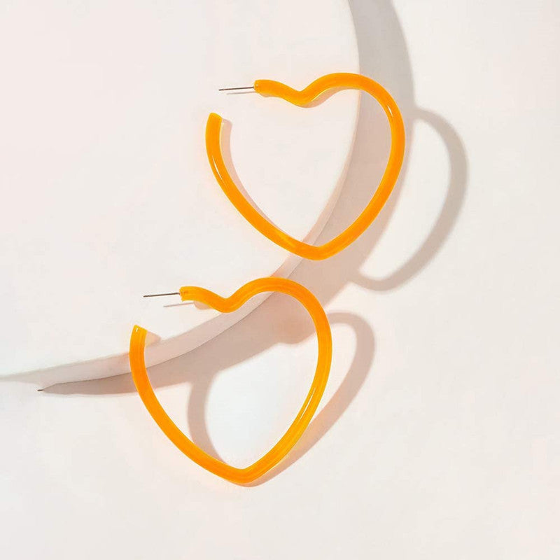 Love Heart Colorful Acrylic Colored Series Earrings