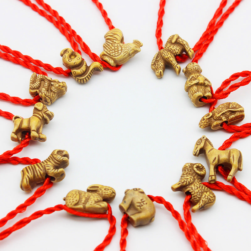 Imitation Peach Wood Red Rope 2 Yuan Store Promotional Novelties Bracelets