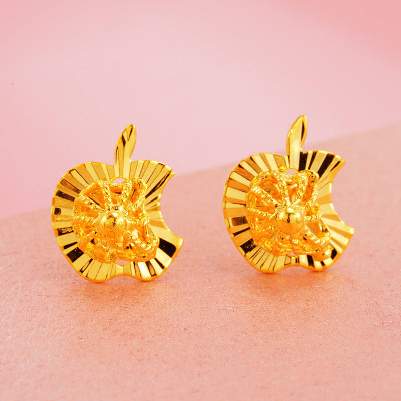 Mixed Gold-plated Korean Lace Hot Gold Earrings