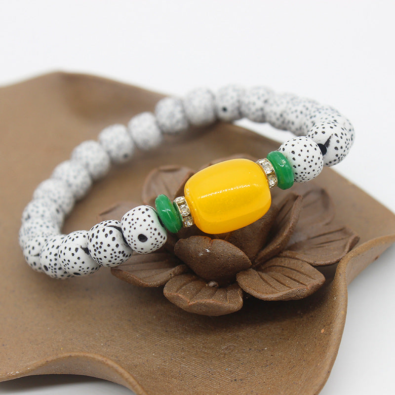 Imitation Beeswax Resin Bodhi Ethnic Style Bracelet