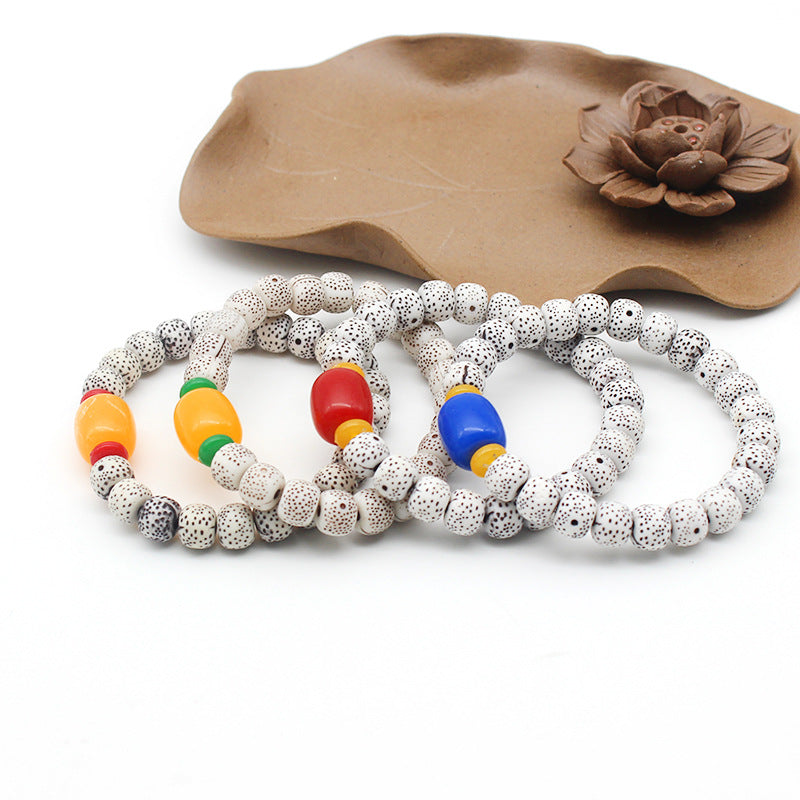 Imitation Beeswax Resin Bodhi Ethnic Style Bracelet