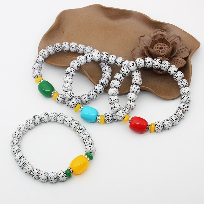 Imitation Beeswax Resin Bodhi Ethnic Style Bracelet