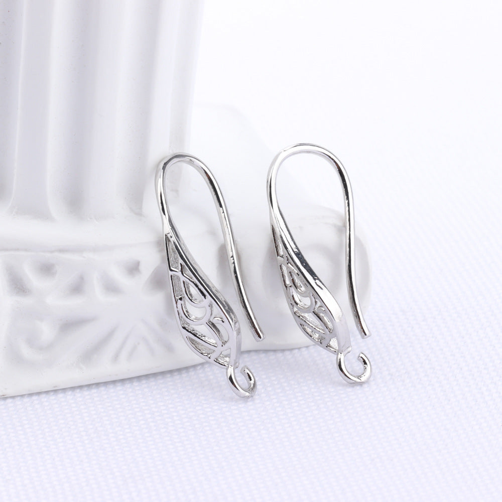Women's Copper Plating Fashion Minimalism Handmade Inlaid Zircon Pearl Ear Hook
