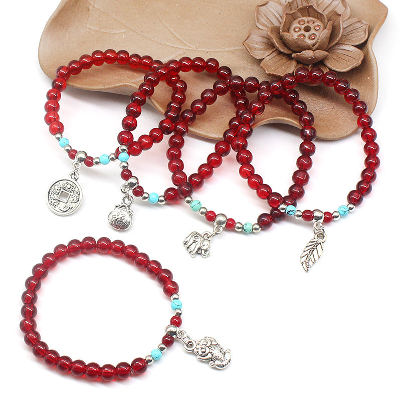 Imitation Garnet Korean Style 2 Yuan Bracelet