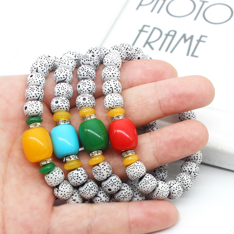 Imitation Beeswax Resin Bodhi Ethnic Style Bracelet