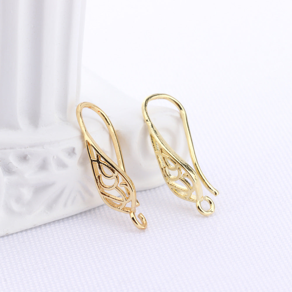 Women's Copper Plating Fashion Minimalism Handmade Inlaid Zircon Pearl Ear Hook