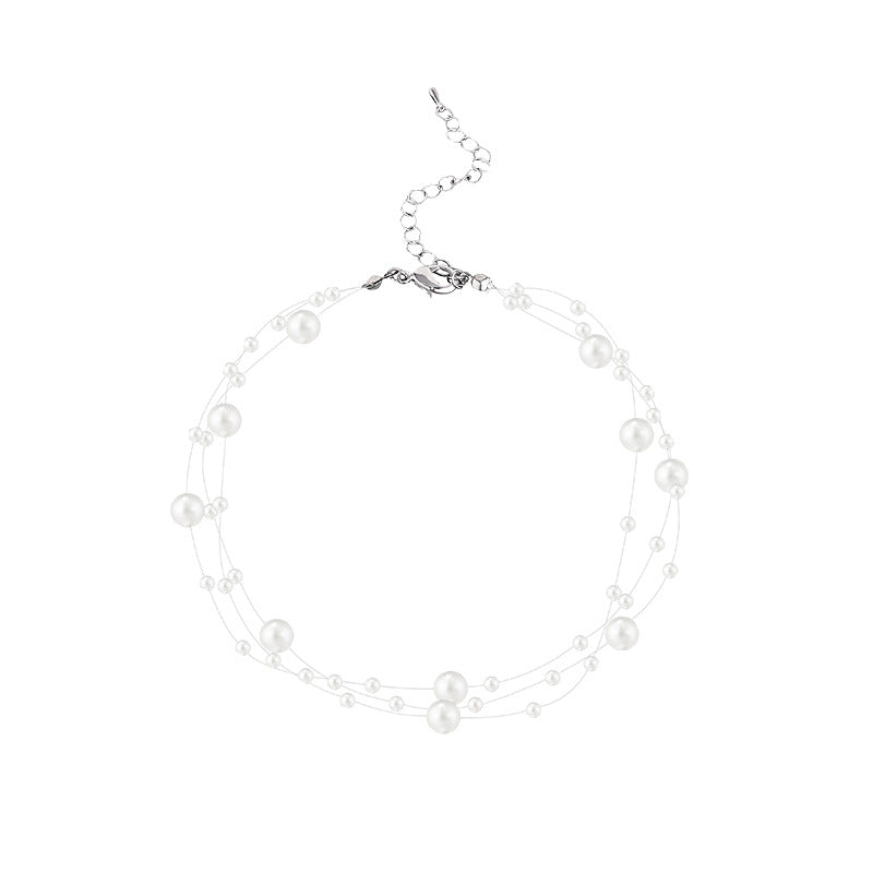Starry Sky Pearl Elegant Cold Wind Net Fashion Fishing Necklace