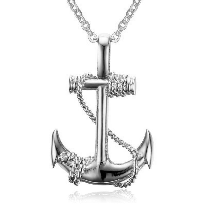 Men's Ornament Caribbean Pirate Ship Anchor Vintage Necklaces