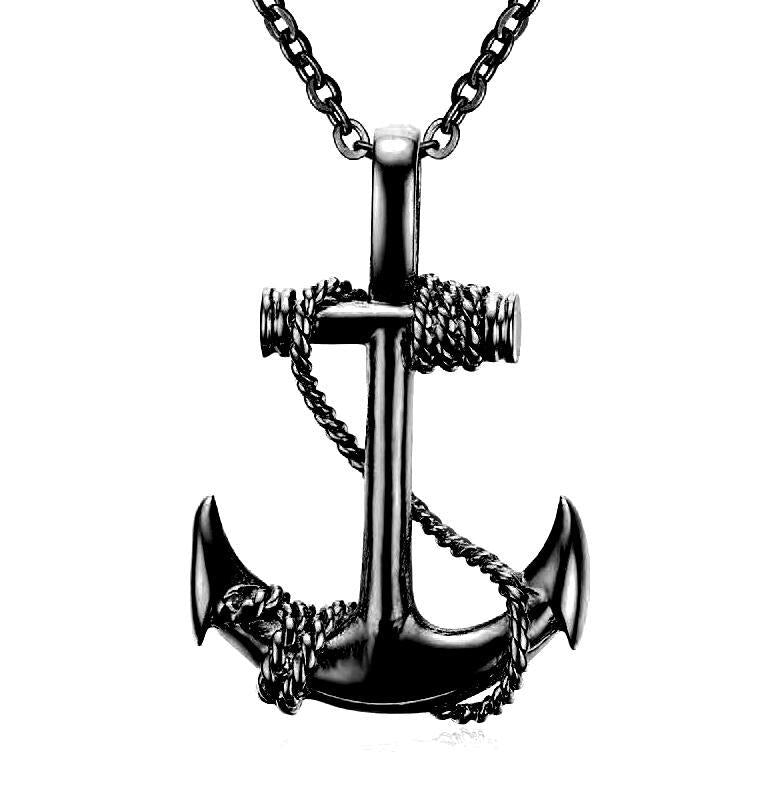 Men's Ornament Caribbean Pirate Ship Anchor Vintage Necklaces