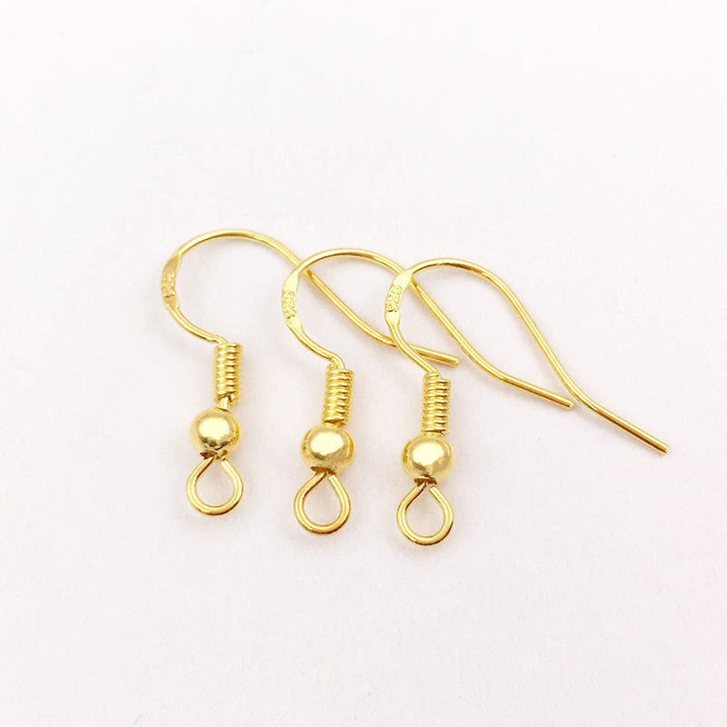 Glamorous Carved Sier Handcraft Material Package Ear Hook