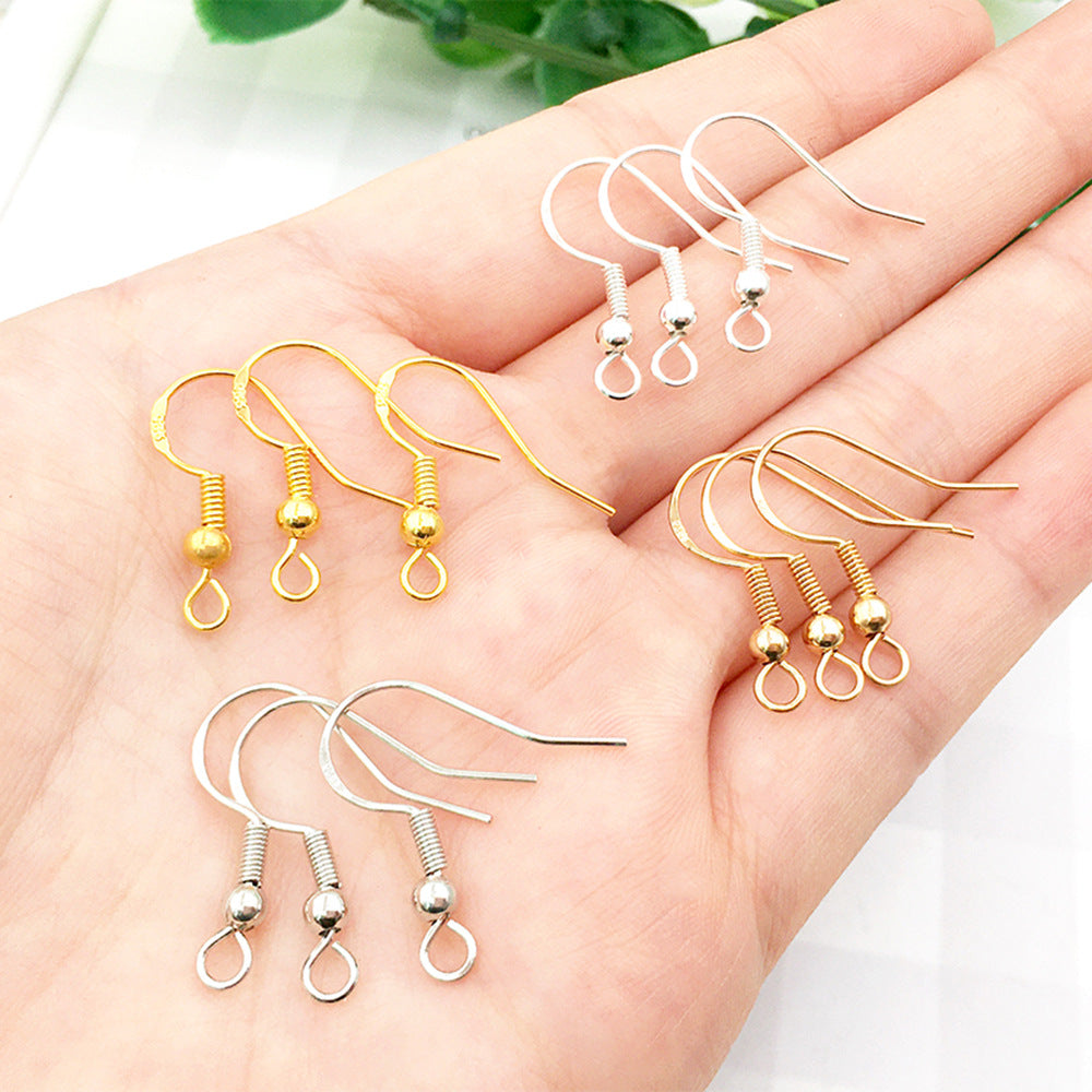 Glamorous Carved Sier Handcraft Material Package Ear Hook