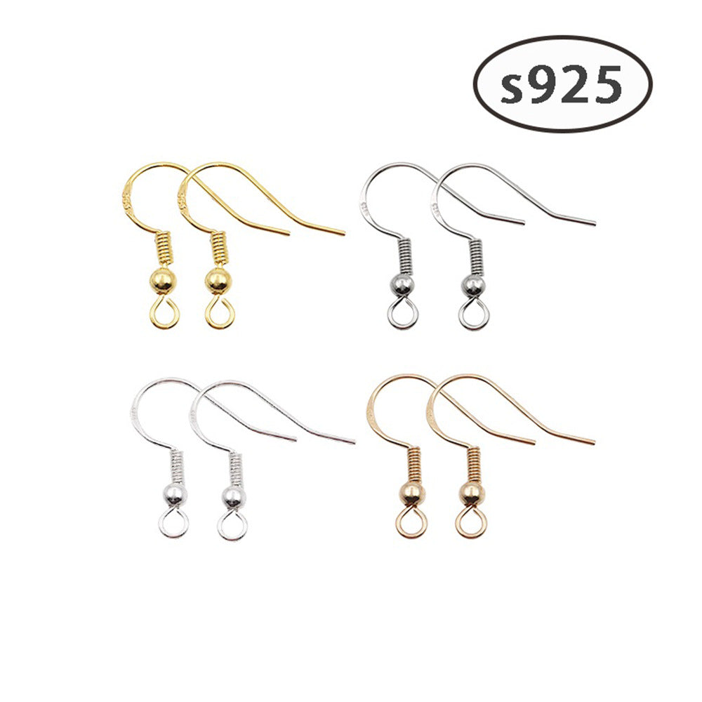 Glamorous Carved Sier Handcraft Material Package Ear Hook