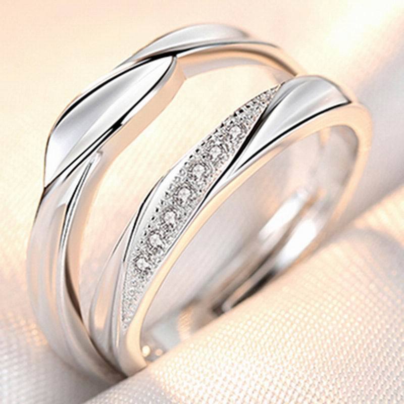 Women's & Men's Pair Simple Fashion Temperament Korean Style Rings