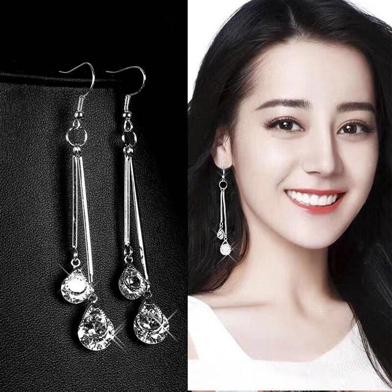 Tassel Female Temperamental Long Eardrops Face Rings