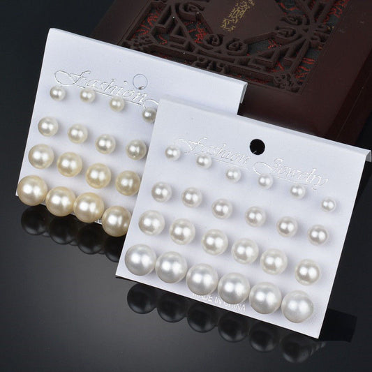 Pair Pearl Earings Value Pack Simple Stud Earrings