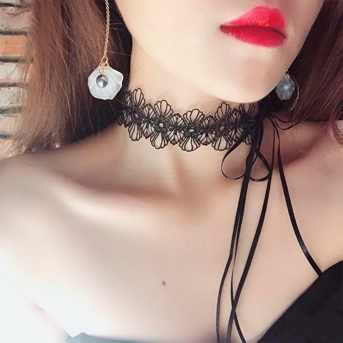Casual Charming Three-dimensional Flower Neck Rose Necklaces