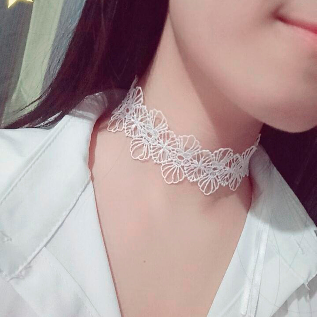 Casual Charming Three-dimensional Flower Neck Rose Necklaces