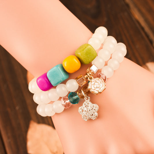 Korean Style Ornamental Stone Red Agate Bracelets