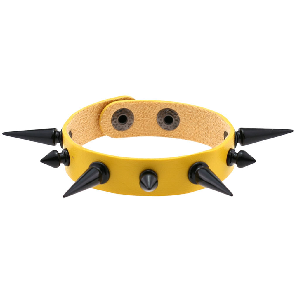 Women's & Men's Exaggerated Personalized Wristband Tapered Pointed Rivet Bracelets