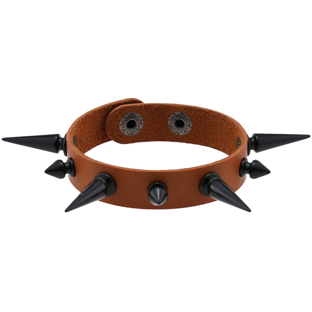 Women's & Men's Exaggerated Personalized Wristband Tapered Pointed Rivet Bracelets
