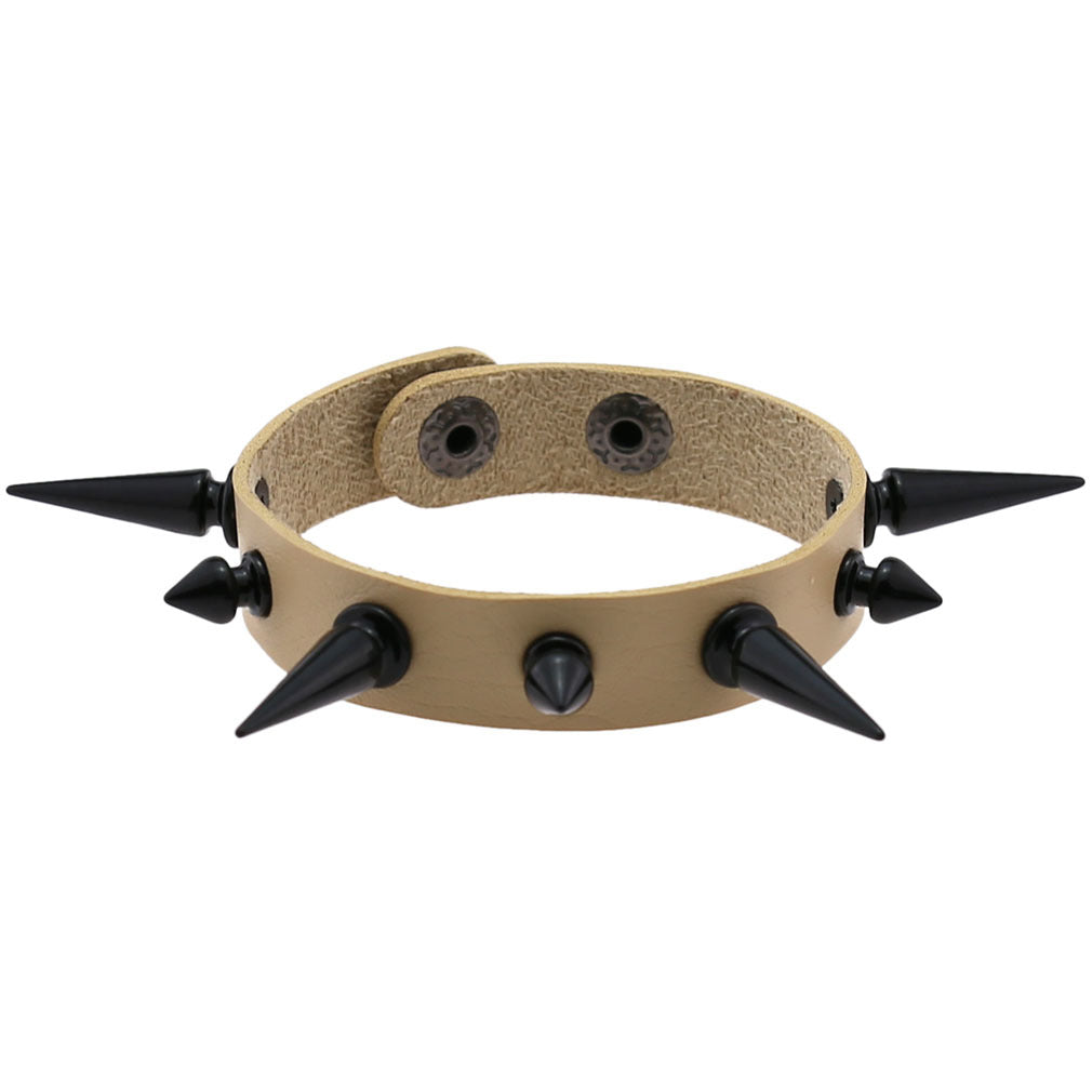 Women's & Men's Exaggerated Personalized Wristband Tapered Pointed Rivet Bracelets