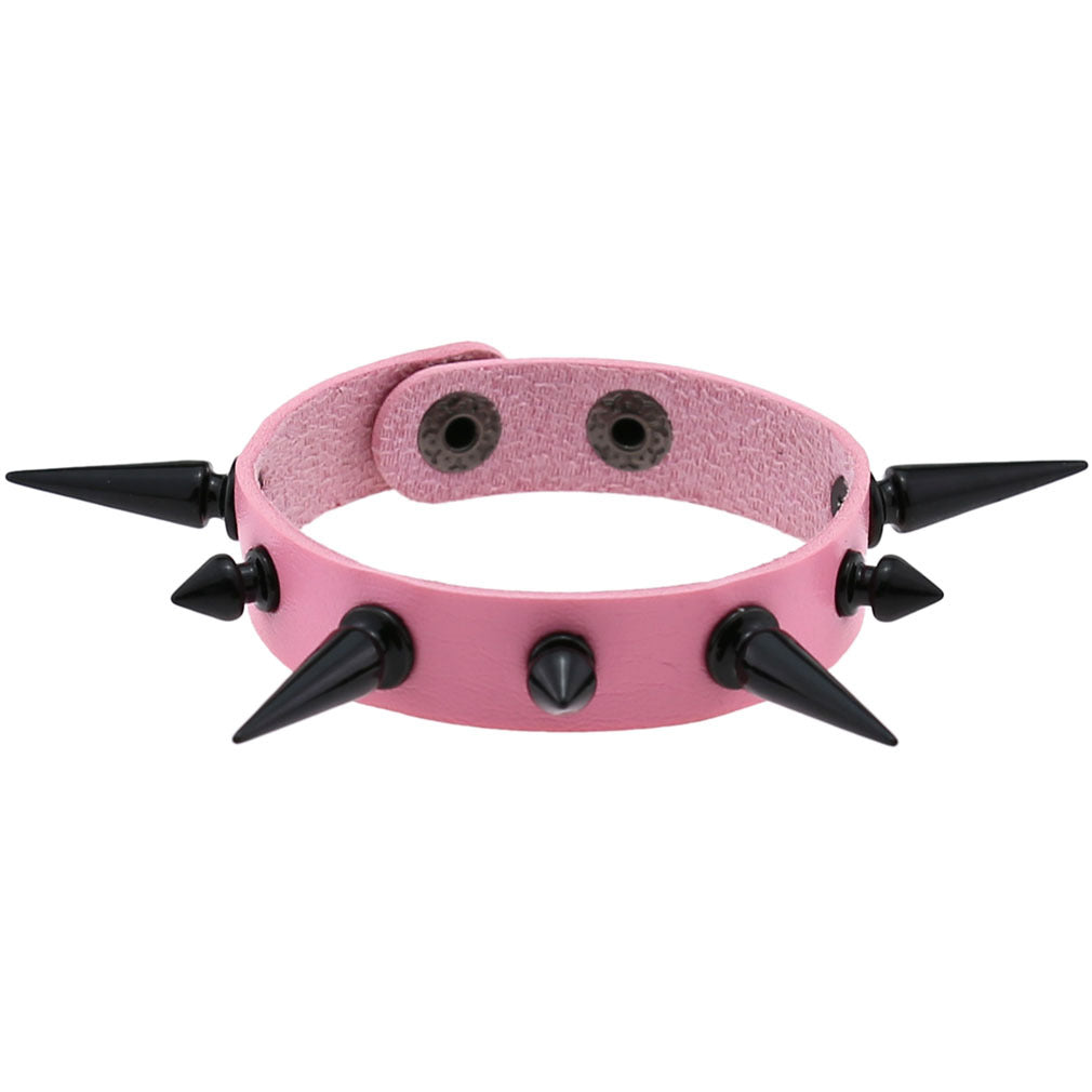 Women's & Men's Exaggerated Personalized Wristband Tapered Pointed Rivet Bracelets
