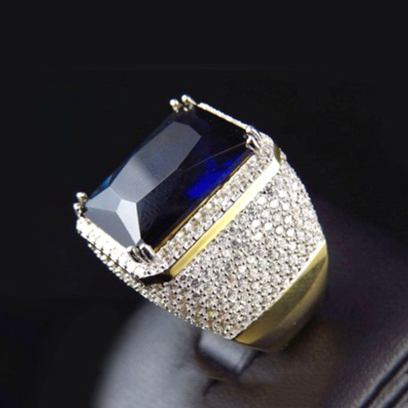 Women's & Men's Copper Inlaid Zircon Ring