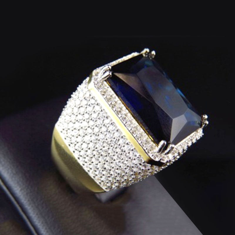 Women's & Men's Copper Inlaid Zircon Ring