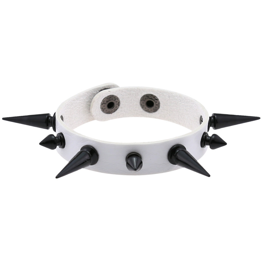 Women's & Men's Exaggerated Personalized Wristband Tapered Pointed Rivet Bracelets