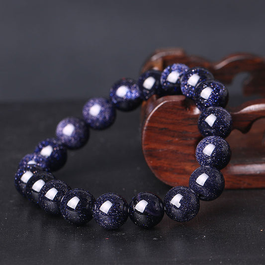 Women's & Men's Blue San Sand Stone Starry Sky Stars Beads Bracelets