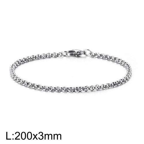 Women's & Men's Steel Ornament Personality Simple Chain Punk Bracelets