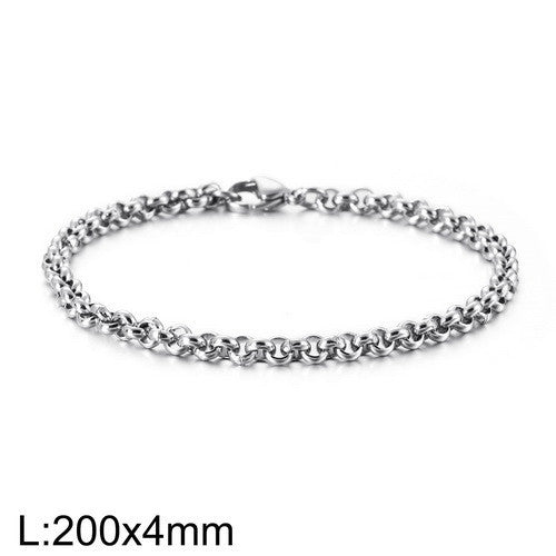 Women's & Men's Steel Ornament Personality Simple Chain Punk Bracelets