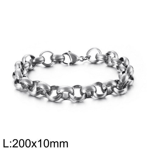 Women's & Men's Steel Ornament Personality Simple Chain Punk Bracelets