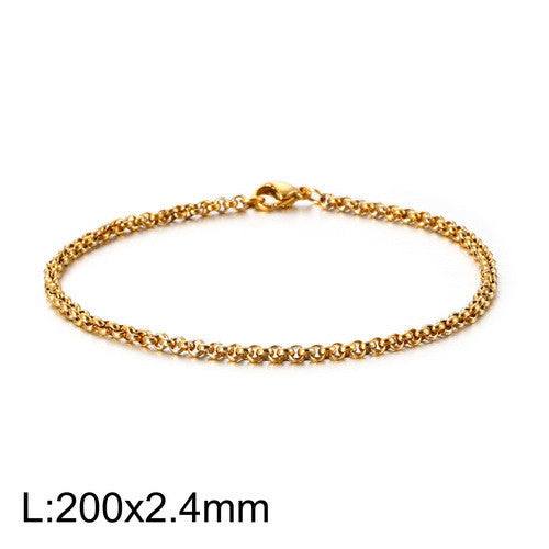 Women's & Men's Steel Ornament Personality Simple Chain Punk Bracelets