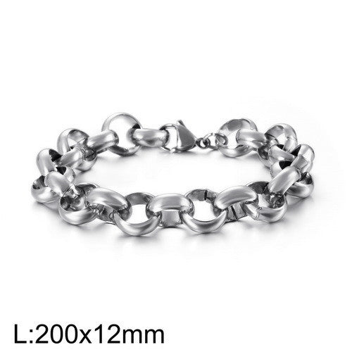 Women's & Men's Steel Ornament Personality Simple Chain Punk Bracelets