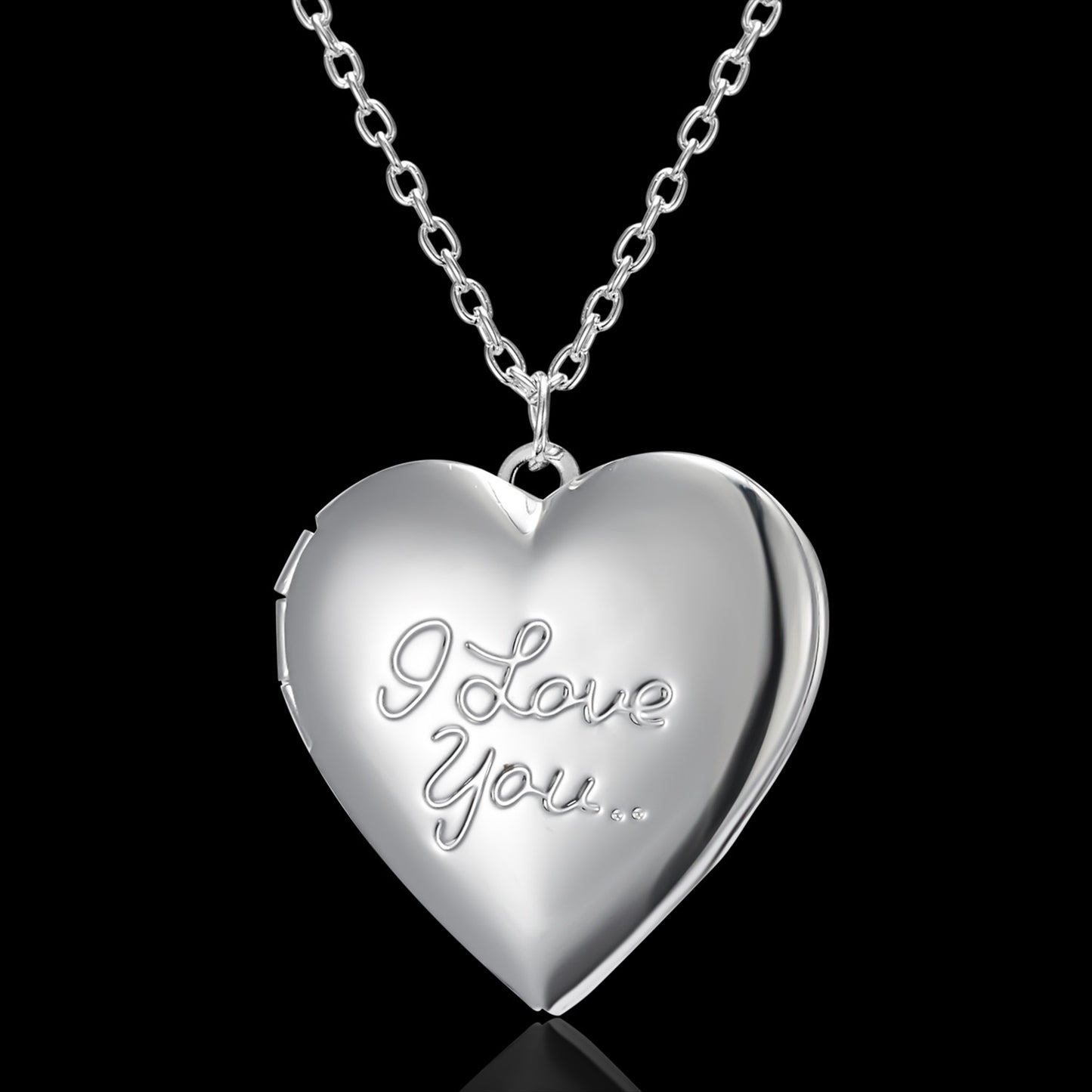 Women's Love Heart Openable Frame Box For Necklaces