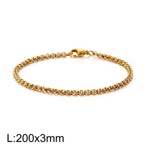 Women's & Men's Steel Ornament Personality Simple Chain Punk Bracelets