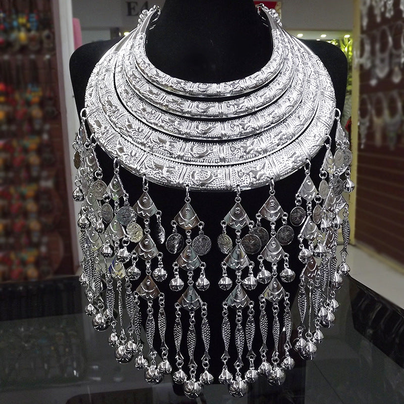 Ethnic Style Miao Sier Zodiac Bell Collar