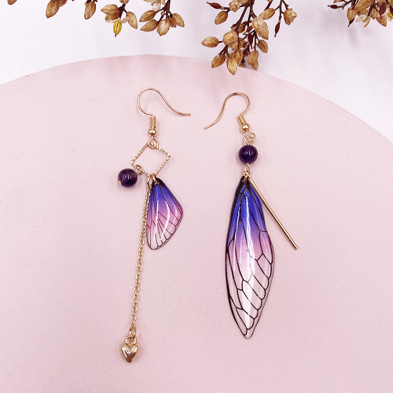 Butterfly Fresh Stylish Simulation Cicada Wing Long Earrings