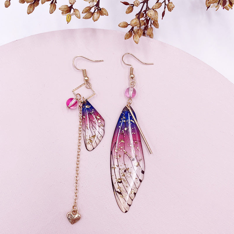 Butterfly Fresh Stylish Simulation Cicada Wing Long Earrings