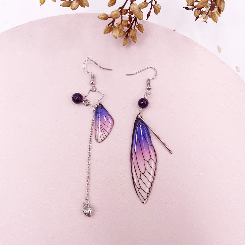 Butterfly Fresh Stylish Simulation Cicada Wing Long Earrings