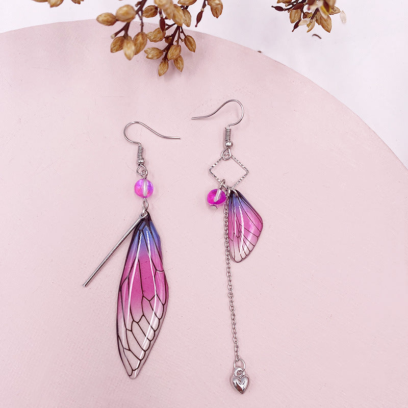 Butterfly Fresh Stylish Simulation Cicada Wing Long Earrings