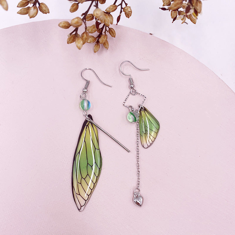 Butterfly Fresh Stylish Simulation Cicada Wing Long Earrings