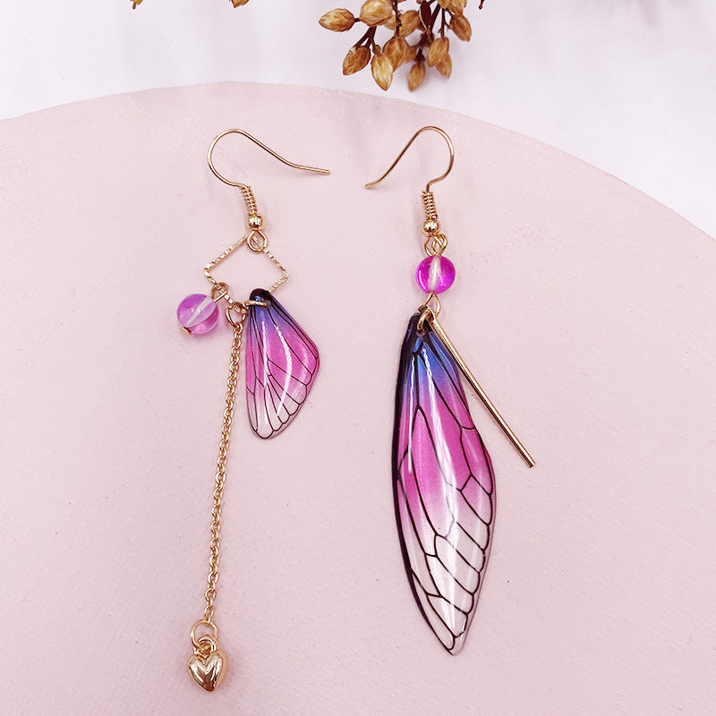 Butterfly Fresh Stylish Simulation Cicada Wing Long Earrings