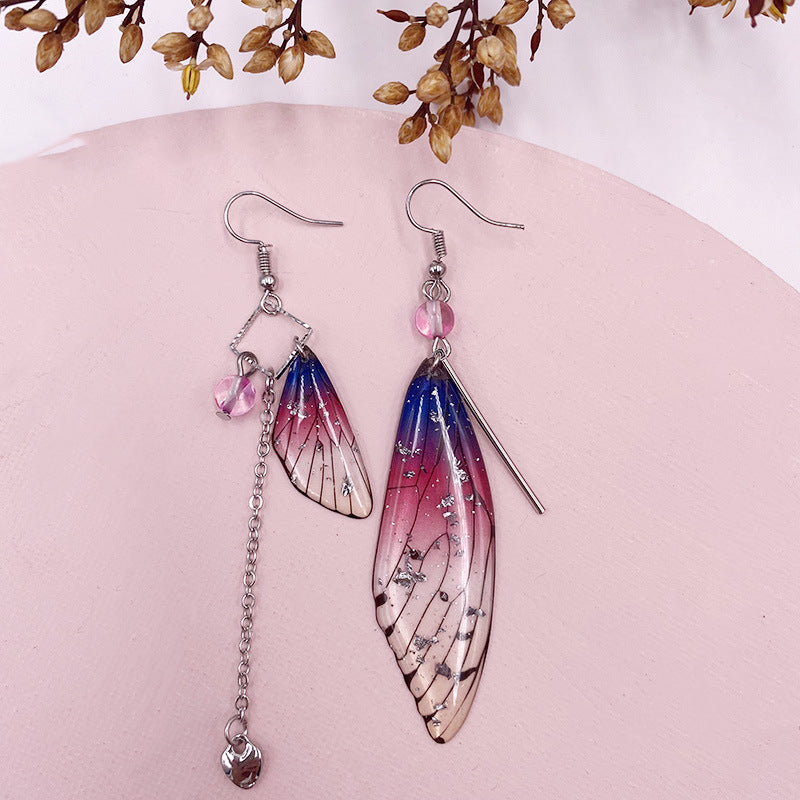 Butterfly Fresh Stylish Simulation Cicada Wing Long Earrings