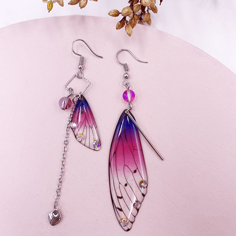 Butterfly Fresh Stylish Simulation Cicada Wing Long Earrings