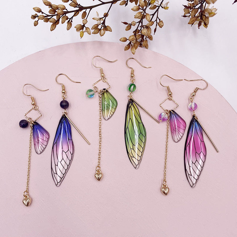 Butterfly Fresh Stylish Simulation Cicada Wing Long Earrings